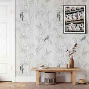 Papier Peint Forêt de Bambous en papier réel,200x280cm,8 fe…