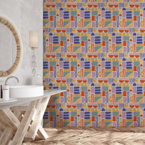 Papier peint formes d'étude 156x270 cm