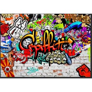 Papier peint graffitis colorés 350 x 245 cm