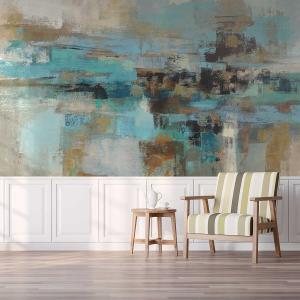 Papier peint impression turquoise 364x270 cm