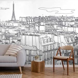 Papier peint les toits de Paris 364x270 cm