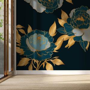 Papier peint magnolia doré 312x270 cm