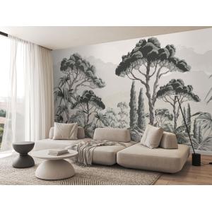 Papier peint panoramique adhésif grisé 350x250cm
