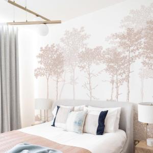 Papier peint panoramique balade dans les bois beige 225x250…