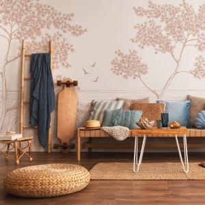 Papier peint panoramique balade en bord de mer beige 525x25…