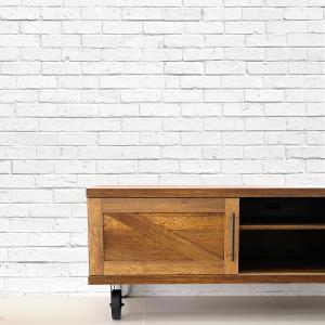 Papier peint panoramique Blanc bricks - 340x250 - Blanc