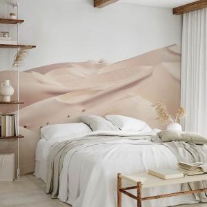Papier peint panoramique dune de sable rose 364x270cm