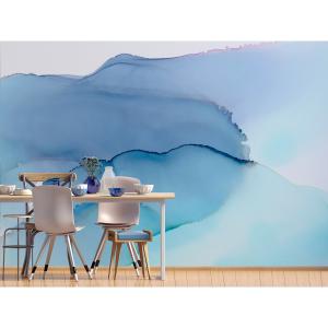 Papier peint panoramique en Papier Bleu azur  384x270