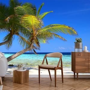 Papier peint panoramique exotique plage et cocotier 364x270…