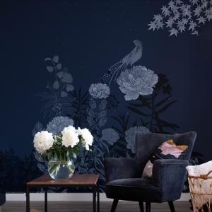 Papier peint panoramique faisan nocturne 255 x 250 cm
