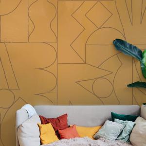 Papier peint panoramique fragments jaune 510x250cm-made in…