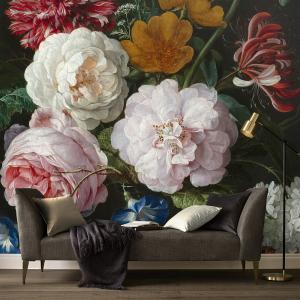 Papier peint panoramique intissé fleurs Eloïse 300x280cm
