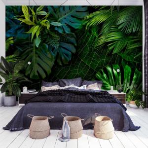 Papier peint panoramique jungle sombre 150x105 cm