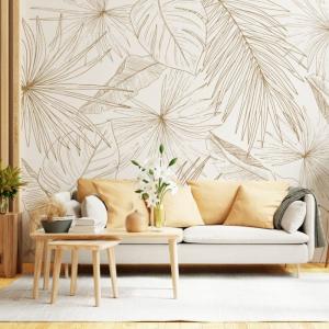 Papier peint panoramique - Marron - intissé - 7 lés : 336x2…