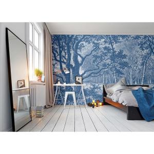 Papier peint panoramique motif imprimé Bleu 432x280cm