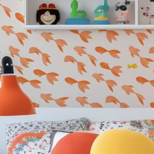 Papier peint panoramique nage droit devant toi orange 450x2…