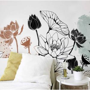 Papier peint panoramique nympheas couleurs 510x250cm-made i…