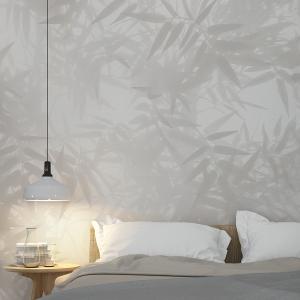 Papier peint panoramique ombres bambous - 170x250 - Vert