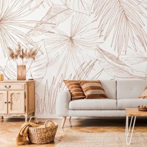 Papier peint panoramique - Orange - intissé - 7 lés : 336x2…