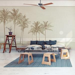 Papier peint panoramique palmiers brun clair 150x250cm