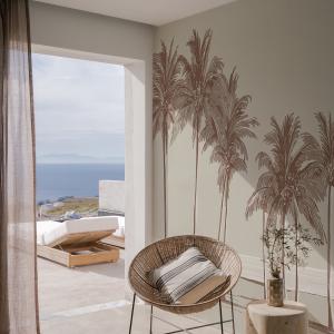 Papier peint panoramique palmiers brun foncé 150x250cm