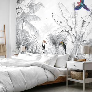 Papier peint panoramique paysage tropical couleurs 375x250cm