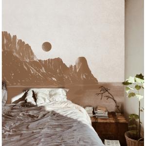 Papier peint panoramique prendre le large brun clair 170x25…