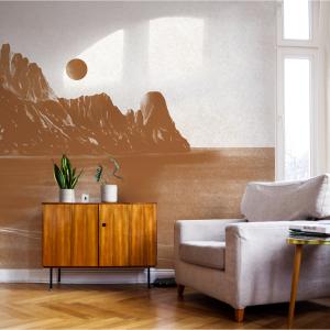 Papier peint panoramique prendre le large brun foncé 170x25…