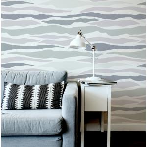 Papier peint panoramique vagues blanc 425x250cm