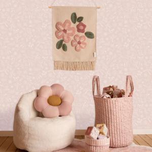 Papier peint petits animaux rose vintage 1000x53cm