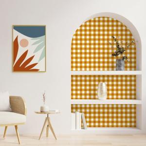Papier peint raccordable - Orange - intissé - 4 lés : 192x2…