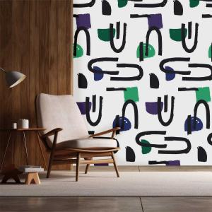 Papier peint trombone grafik 208x270 cm