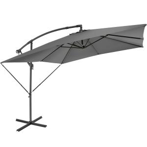 Parasol 2,5 m x 2,5 m Mécanisme fluide gris clair