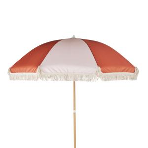 Parasol 2x2m en aluminium imitation bois et toile en polyes…