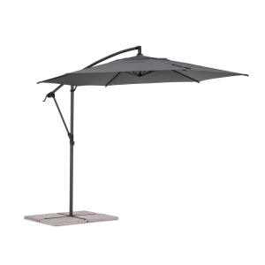 Parasol à bras 3 mètres Anthracite et gris foncé