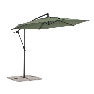 Parasol à bras 3 mètres Anthracite et Olive