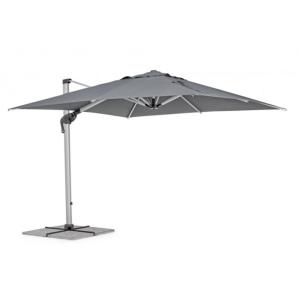 Parasol avec bras en aluminium anodisé et toile gris foncé…