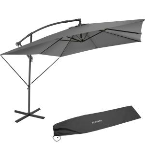 Parasol avec manivelle 2,5x2,5m inclinaison réglable en con…