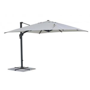 Parasol avec mât central en aluminium anthracite et toile g…