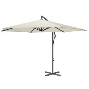Parasol de 350 cm de diamètre avec socle manivelle d’ouvert…