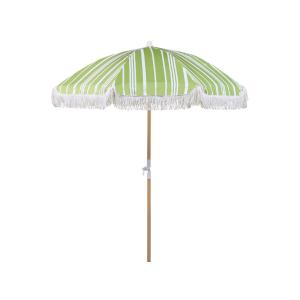 Parasol de jardin ⌀ 150 cm vert et blanc