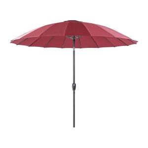 Parasol de jardín ⌀ 2.55 m rouge foncé