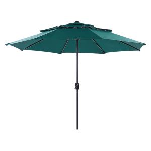 Parasol de jardin ⌀ 2.85 m vert émeraude