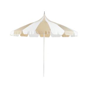 Parasol de jardin 245 cm blanc beige