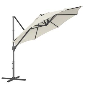 Parasol de jardin 300 cm inclinaison fluide pivotant à 360°…