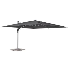 Parasol de jardin en aluminium gris clair 4x4