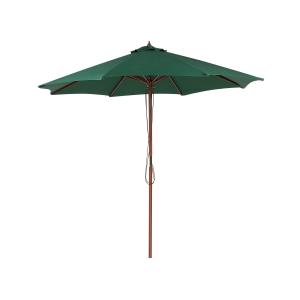 Parasol de jardin en bois avec toile verte D270cm