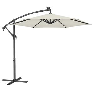 Parasol de jardin extérieur déporté Ø 3 m beige