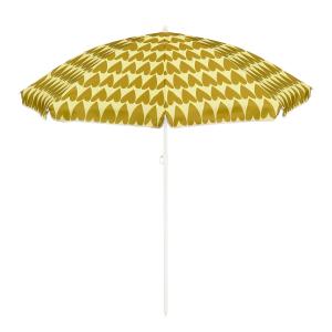 Parasol de plage avec des cœurs en polyester marron D160