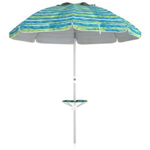 Parasol de plage hauteur réglable en aluminium polyester mu…